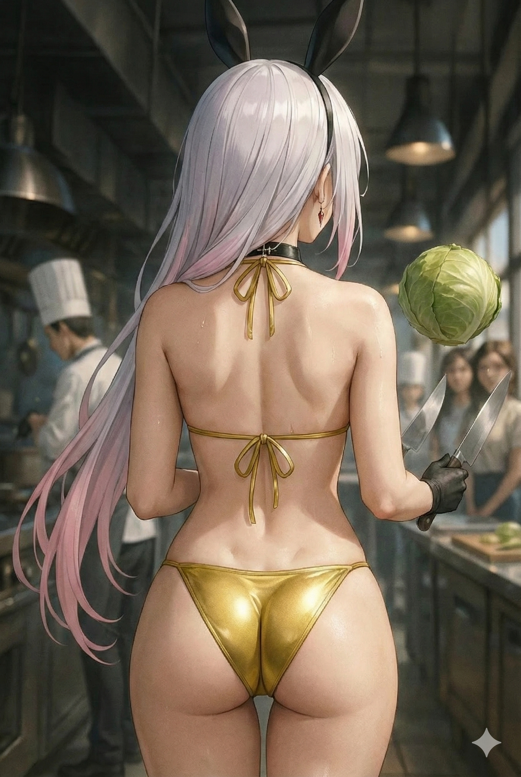 【#AIイラスト】金ビキニ印の3分クッキング!【マイクロビキニ】 37 Gemini Generated Image 5luqtv5luqtv5luq