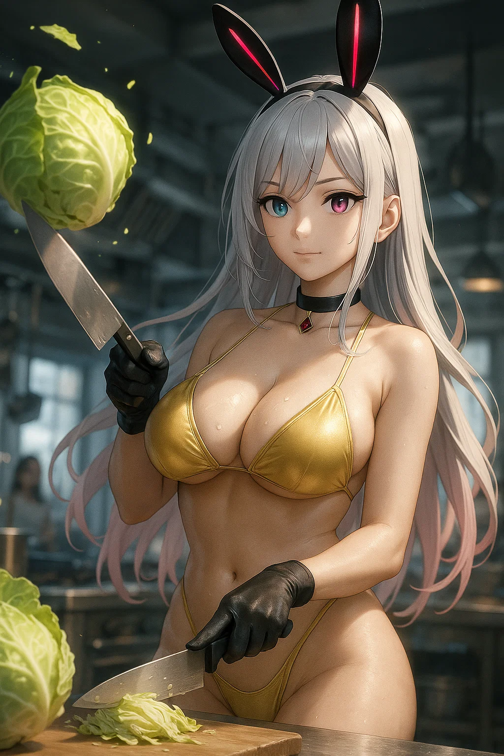 【#AIイラスト】金ビキニ印の3分クッキング!【マイクロビキニ】 21 image 34