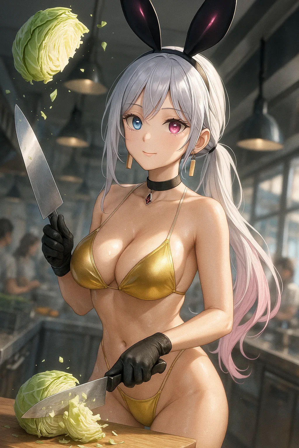 【#AIイラスト】金ビキニ印の3分クッキング!【マイクロビキニ】 41 image 35