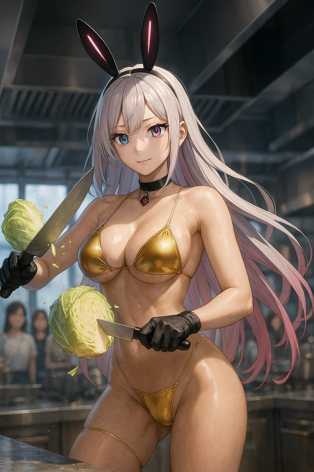 【#AIイラスト】金ビキニ印の3分クッキング!【マイクロビキニ】 17 image 63