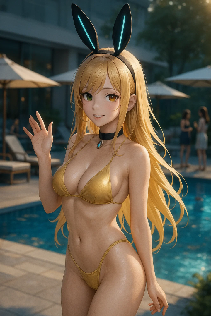 【#AIイラスト】キンキンキラキラ金ビキニ!【華金ビキニ祭り開催!】 28 image 66
