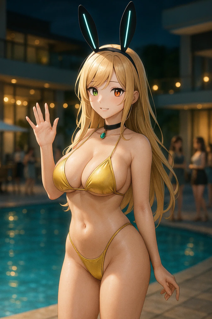 【#AIイラスト】キンキンキラキラ金ビキニ!【華金ビキニ祭り開催!】 27 image 67