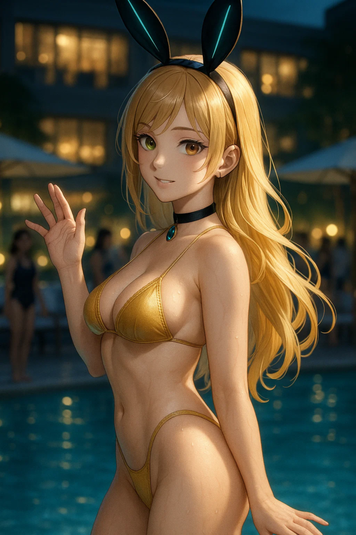 【#AIイラスト】キンキンキラキラ金ビキニ!【華金ビキニ祭り開催!】 21 image 74