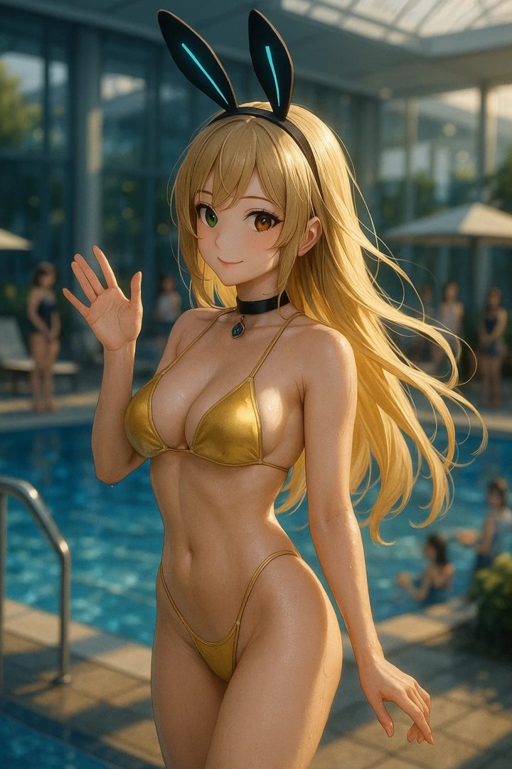 【#AIイラスト】キンキンキラキラ金ビキニ!【華金ビキニ祭り開催!】 18 image 77