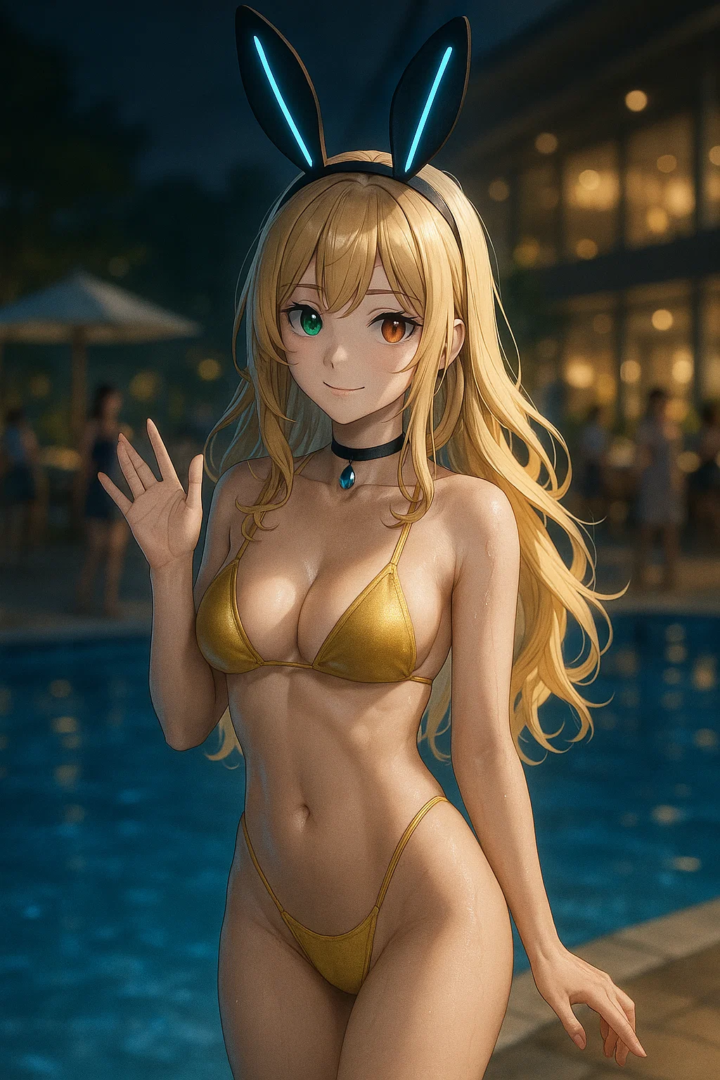 【#AIイラスト】キンキンキラキラ金ビキニ!【華金ビキニ祭り開催!】 14 image 81