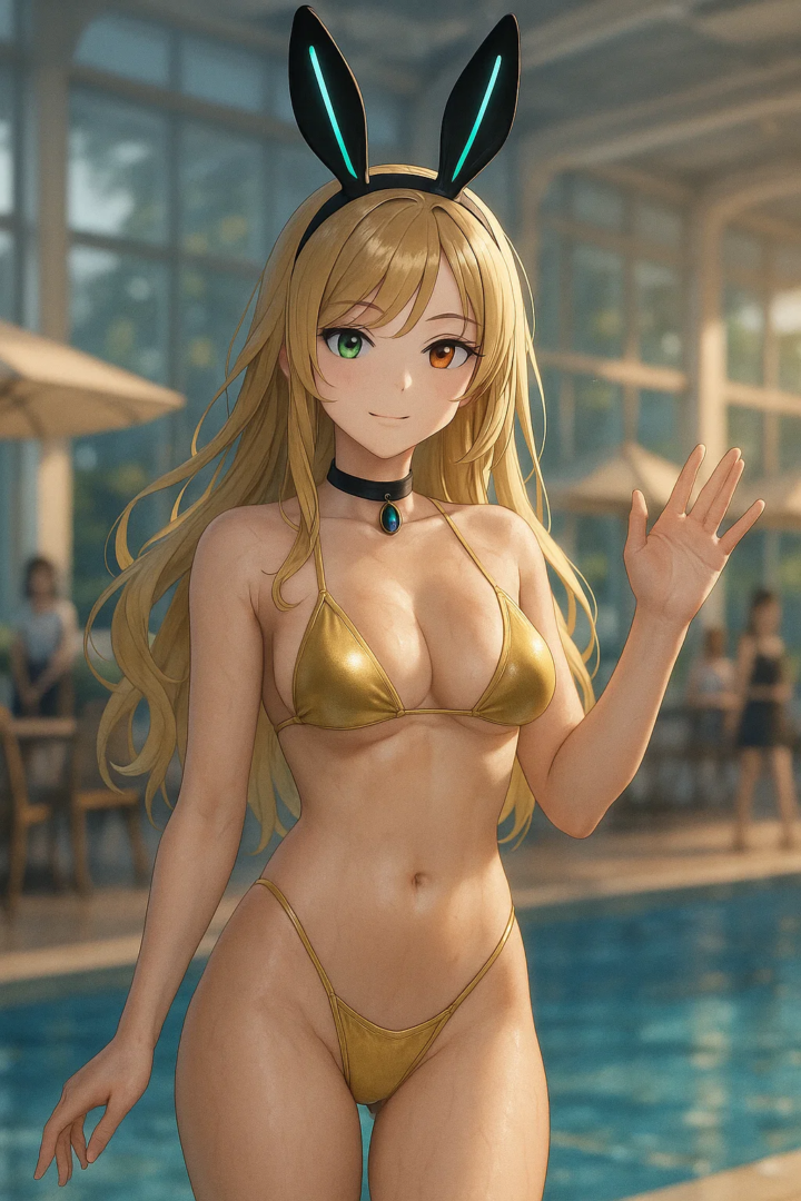 【#AIイラスト】キンキンキラキラ金ビキニ!【華金ビキニ祭り開催!】 13 image 82