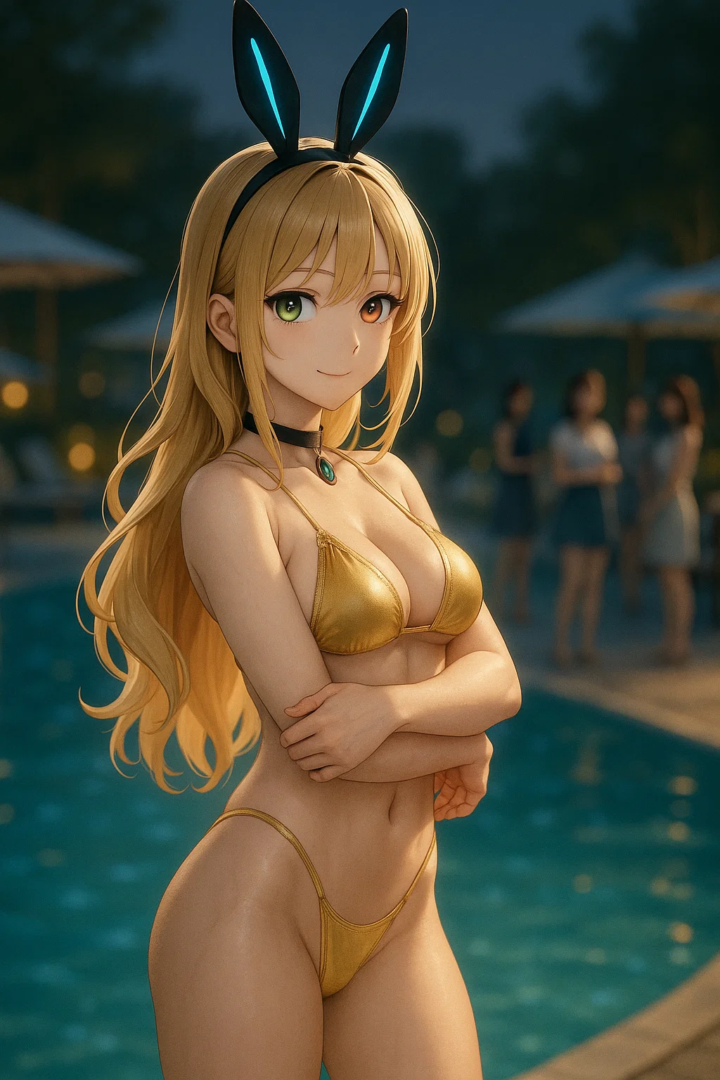 【#AIイラスト】キンキンキラキラ金ビキニ!【華金ビキニ祭り開催!】 8 image 94