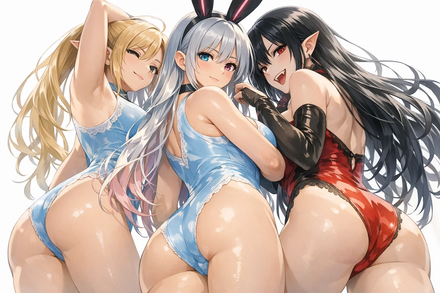 【3人寄れば、3ええケツで姦しい~桃で絶句!~】#AIイラスト 14 image 19