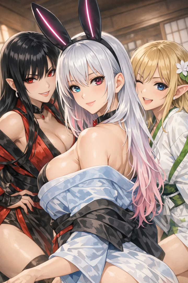 【3人寄れば、3ええケツで姦しい~桃で絶句!~】#AIイラスト 35 image 26