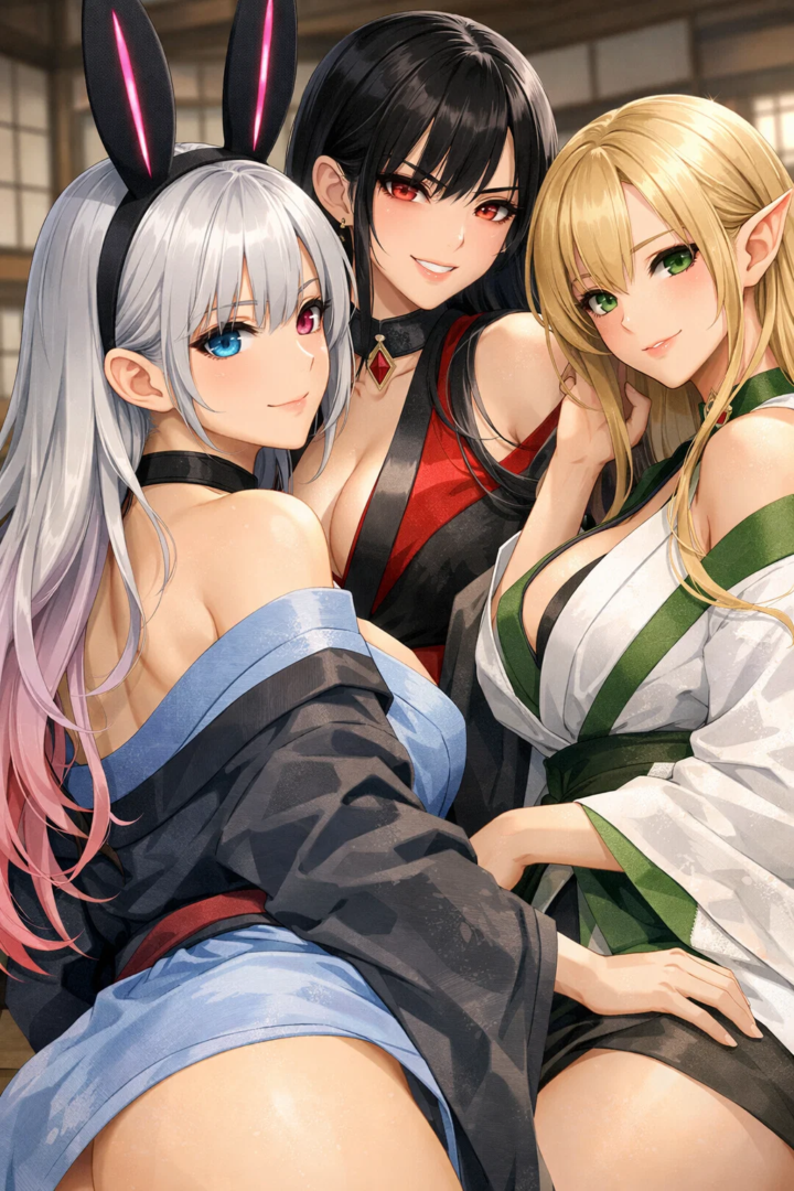 【3人寄れば、3ええケツで姦しい~桃で絶句!~】#AIイラスト 30 image 4