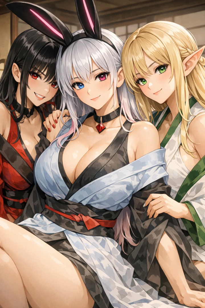 【3人寄れば、3ええケツで姦しい~桃で絶句!~】#AIイラスト 29 image 5