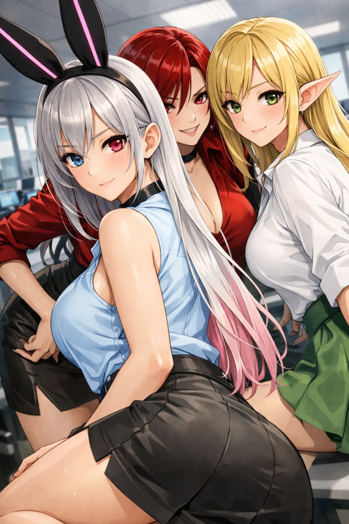 【3人寄れば、3ええケツで姦しい~桃で絶句!~】#AIイラスト 25 image 7